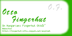 otto fingerhut business card
